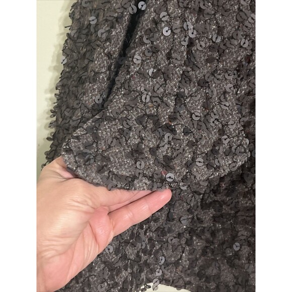 algo switzerland 100% Cashmere Women  Jacket With Sequins Work Size 38 NWOT - Picture 9 of 13